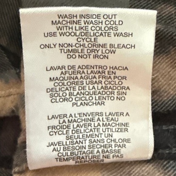 Betty Boop Flannel Shirt Bleached Plaid Motorcycle Graphic Long Sleeve Womens LG - Picture 5 of 8